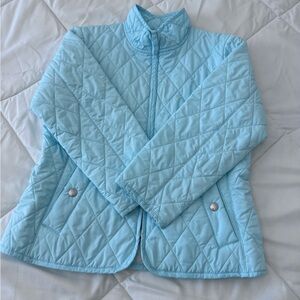Lands' End Girls Sky Blue Quilted Jacket